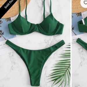 Sea green bikini set